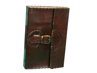 Made in India Beautiful Brass Buckle On Strap Hand Made Paper Leather Journals 120 paper Dairy Note Book 